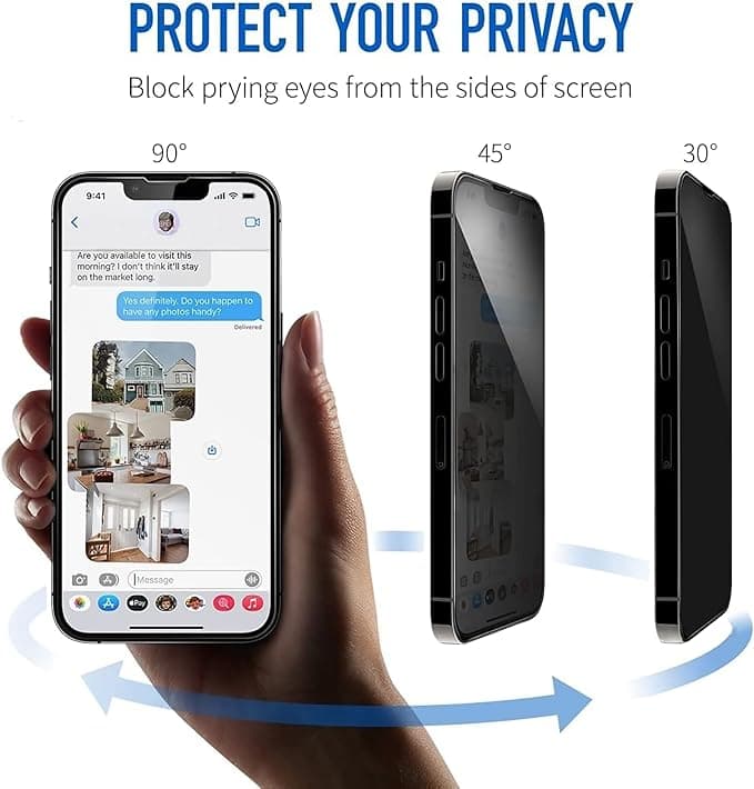 RovzuKct 2-Pack Privacy Screen Protector for iPhone 13